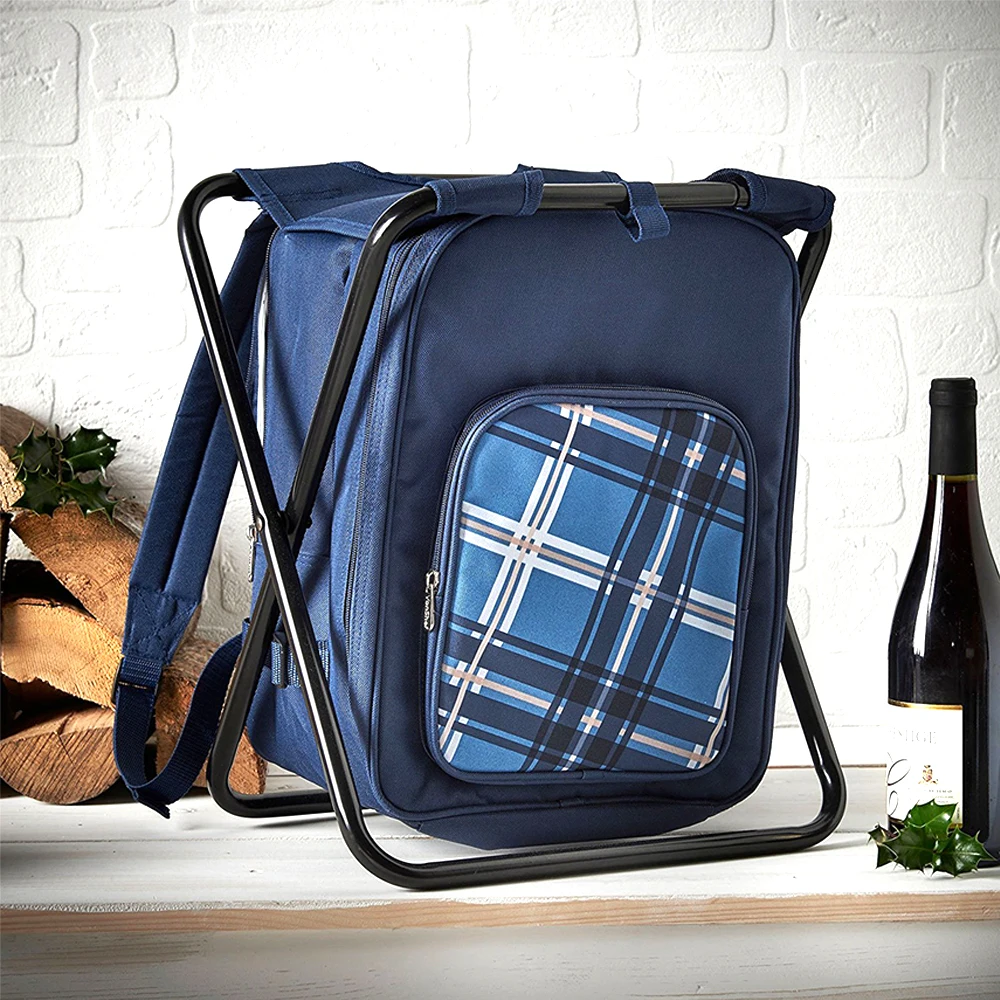 Outdoor Multifunction Fold Fishing Stool Picnic Backpack