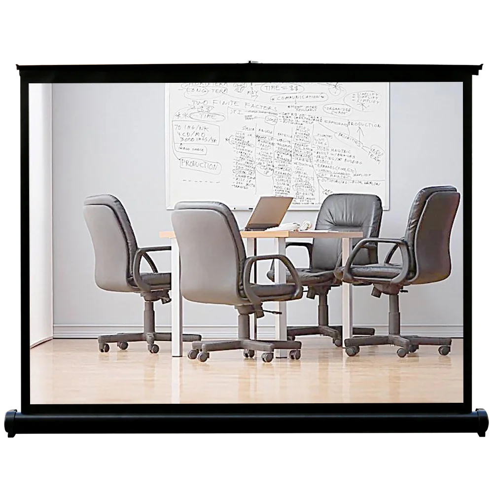 50 inch portable projector screen 16 by 9 format business desktop projection screens
