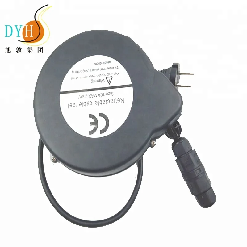 250V power cord automatic one side pull retractable cable reel drum