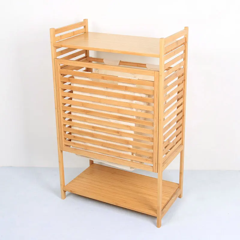 BAMBKIN bamboo storage cleaning laundry basket laundry hamper with removable liner clothes bin sorter storage rack