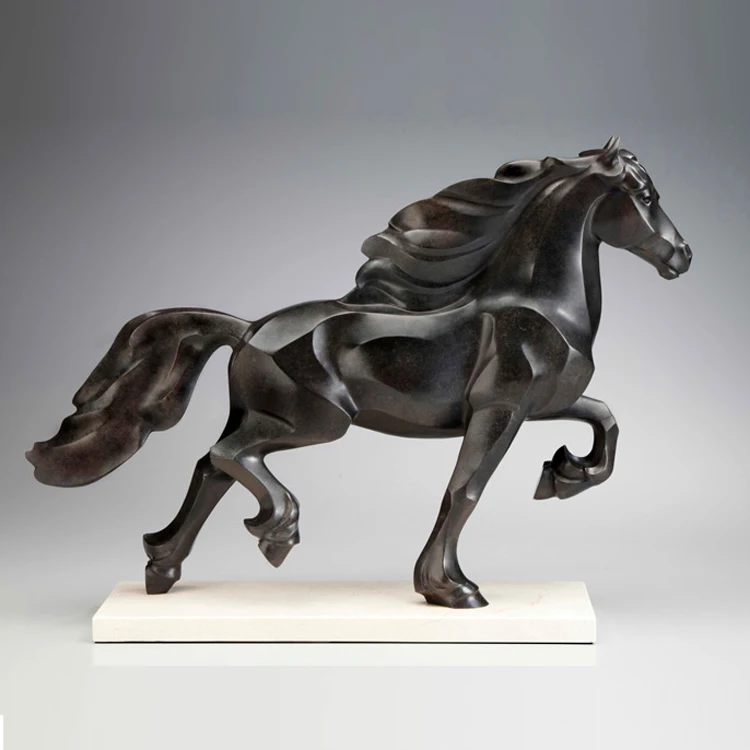 Wholesale indoor ornaments small size brass horse figurines  modern horse bronze sculpture