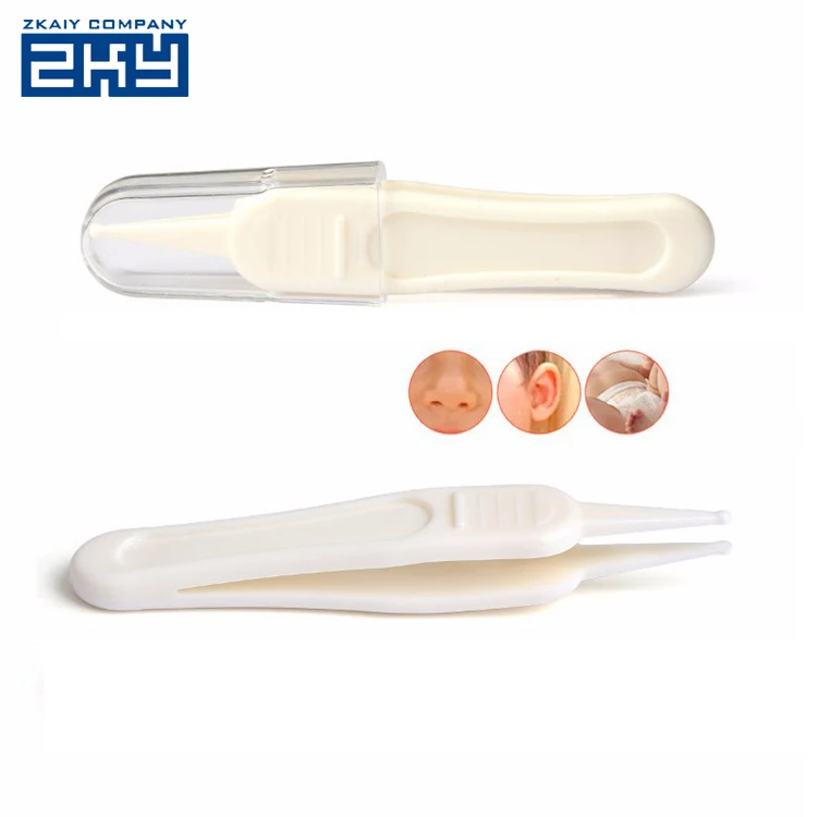 Kid ABS Convenient Nose Forceps Earwax Remover Baby Mini Plastic Tweezers for Booger Clean