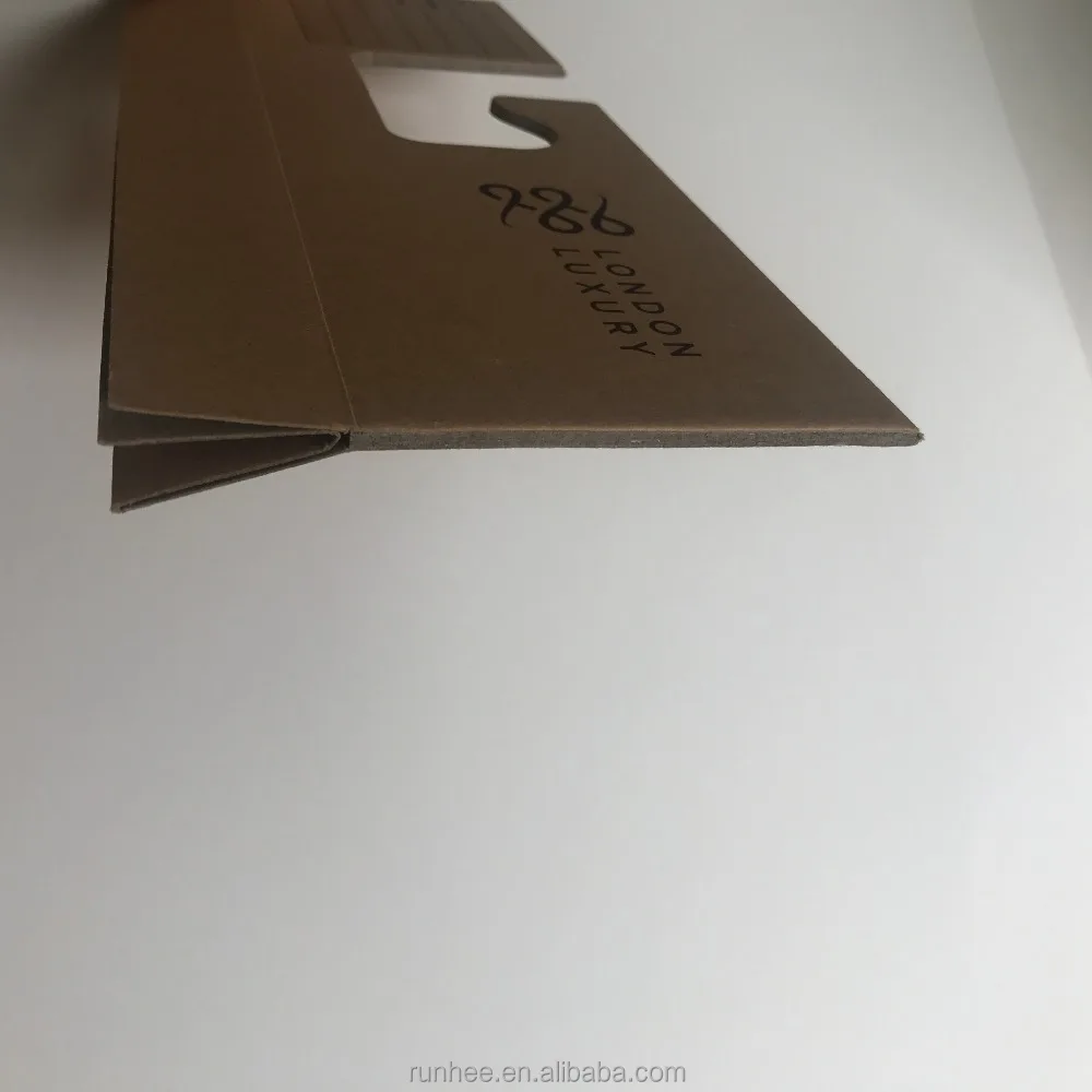 Customized design fabric sample display cardboard header textile sample hangers