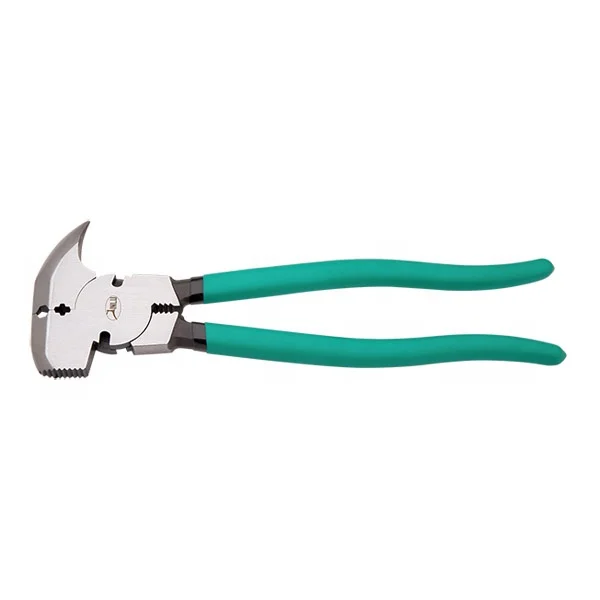 Кованые плоскогубцы для ограждения, 10 дюймов, с боковым резаком, молотком и вытяжным гвоздем, для конструкции забора, садовые плоскогубцы