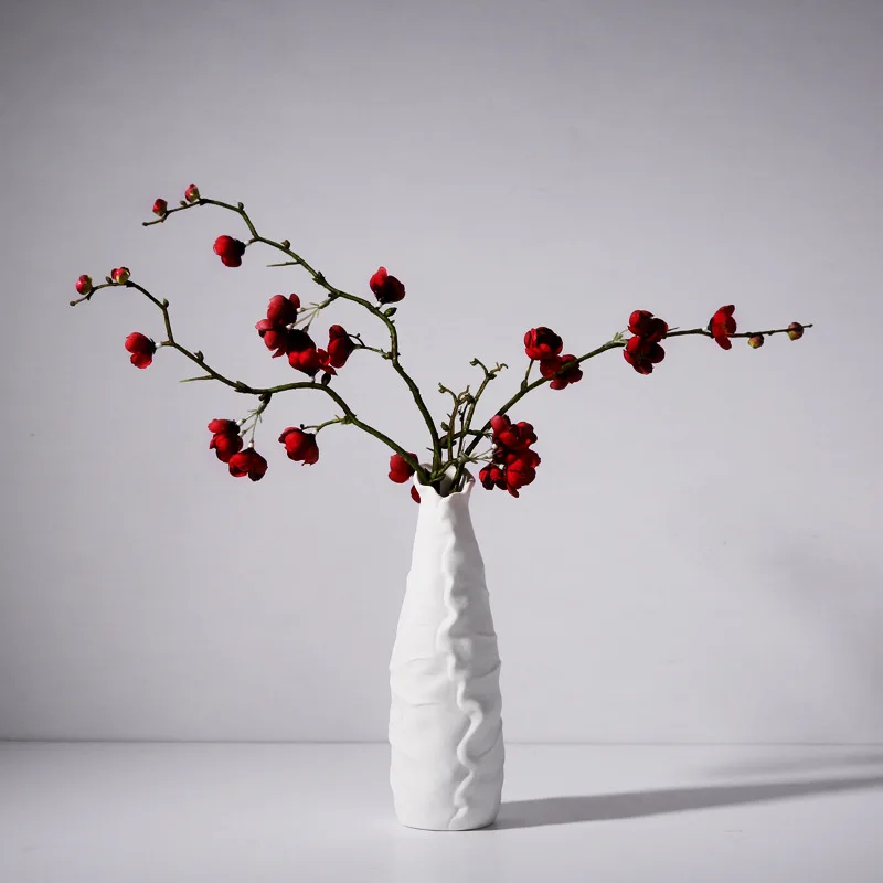 new arrival handmade white flower vase ceramic for home decor
