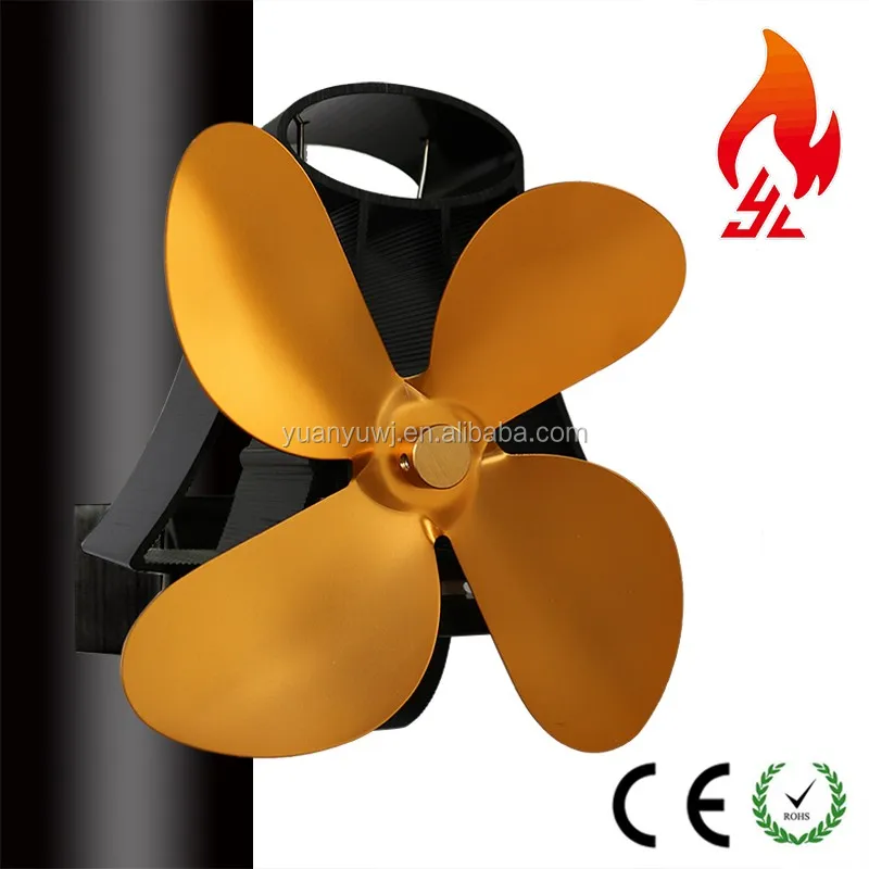 
New Magnetic Flue Pipe Heat Powered Stove Fan 