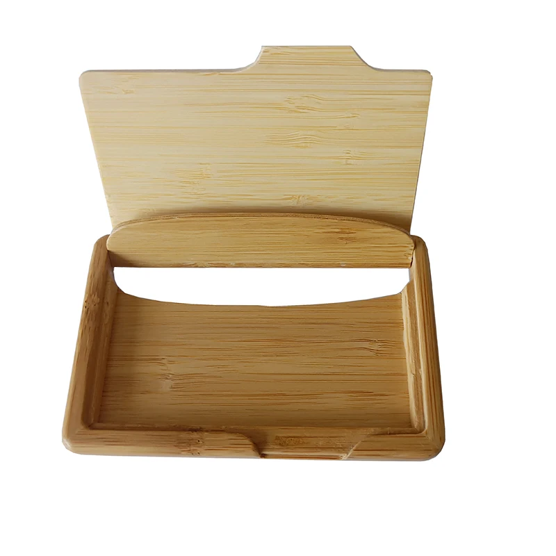 
Factory New Design Salesman Frog Wood Bamboo Carving Business Card Holder 