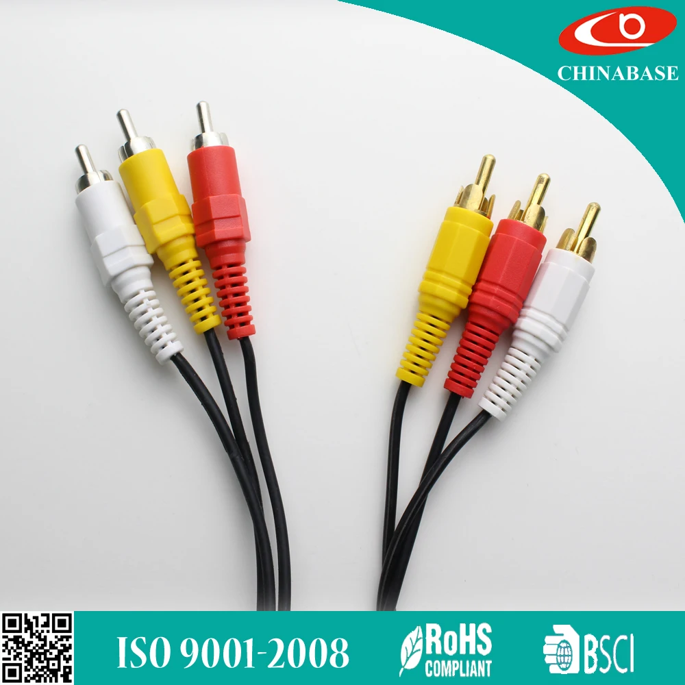 1 м-20 м Штекерный адаптер аудио преобразователь видео AV кабель провод шнур 3 RCA на 3 RCA кабель
