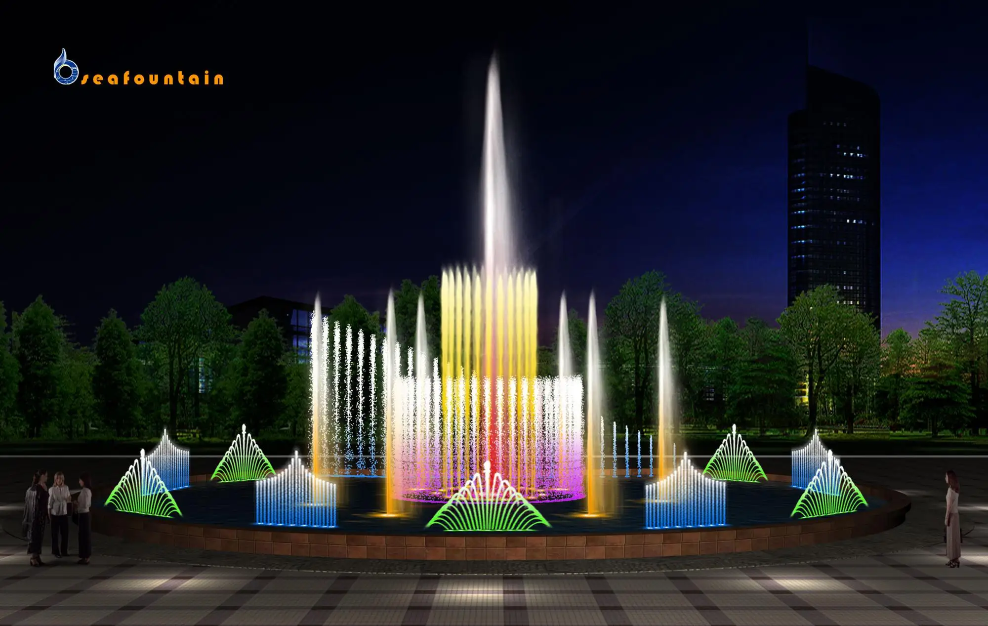 Шкаф управления музыкальным фонтаном система наружным