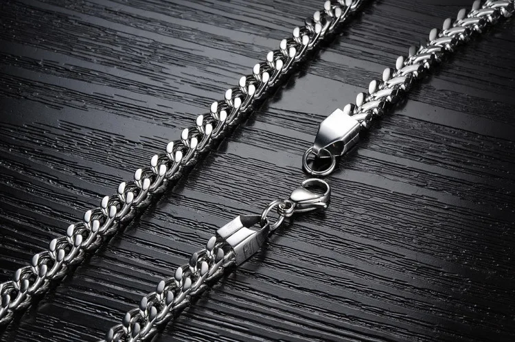
Wholesale Gold Plated Punk Rock Style Chunky Heavy Wide Stainless Steel Link Chain Necklace 