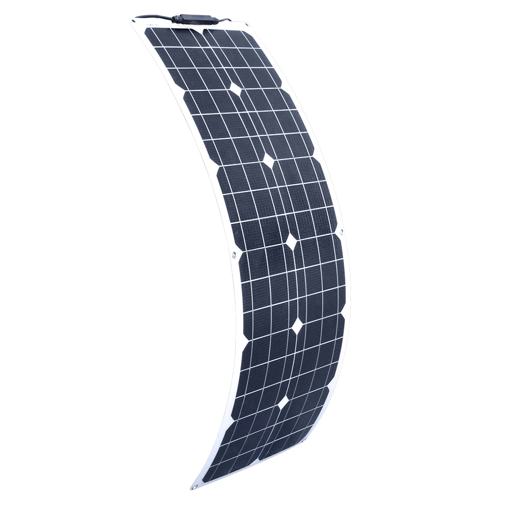 Solarparts Mono  Portable Generator  Flexible Solar Panel ETFE Module 18V 50W for RV boat caravan