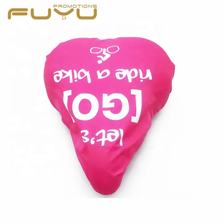 Hot sale blue pvc sublimation print bicycle saddle cover for sale