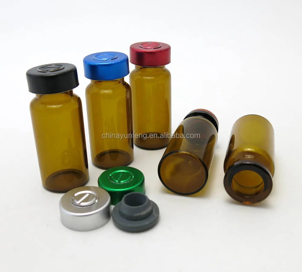 Flat bottom empty sterile glass vials for 10ml
