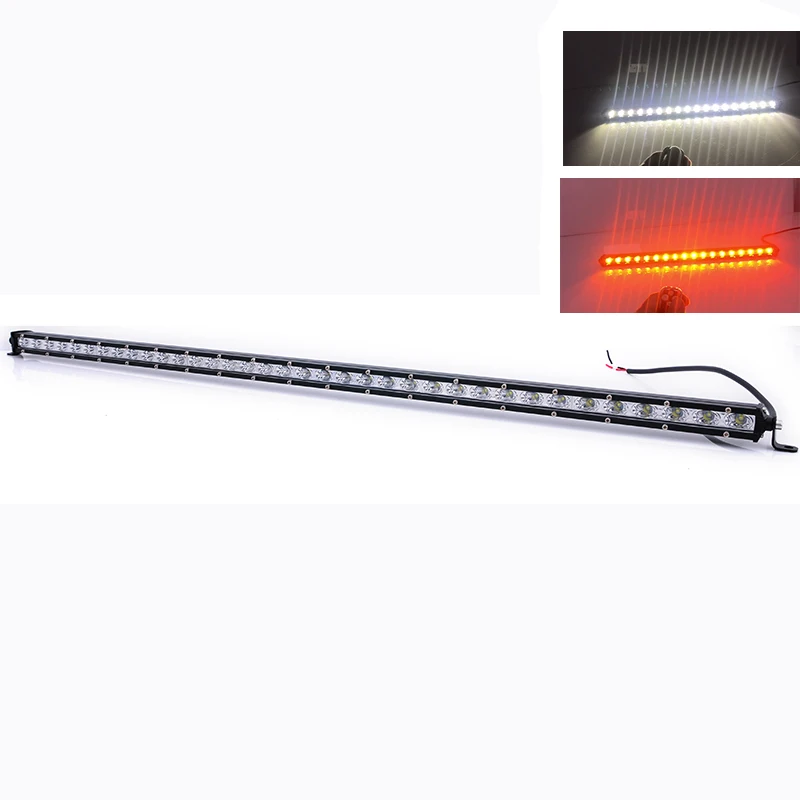 Стробоскоп светодиодный, 40 дюймов, 108 ВТ, янтарно-белый свет, супертонкий корпус, пульт дистанционного управления, идеально подходит для автомобилей, внедорожников