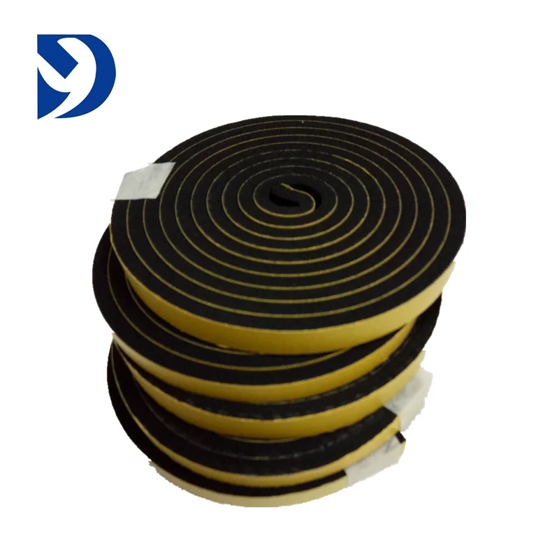 Flexible Waterproof NBR, PVC, CR Adhesive Rubber Foam Seal Strip