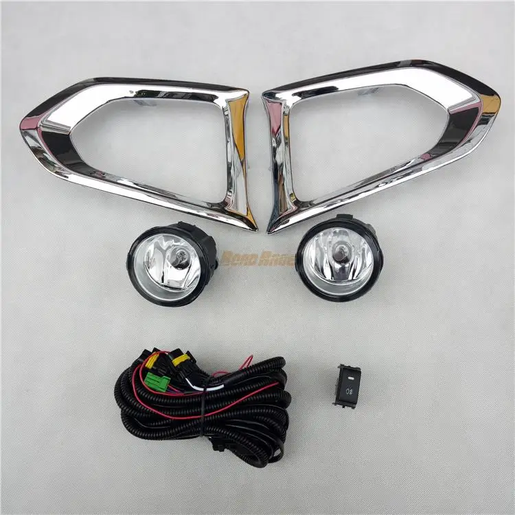 2014 на патруль спереди туман лампа с ABS хромированная решетка радиатора крышка реле и жгут Комплект