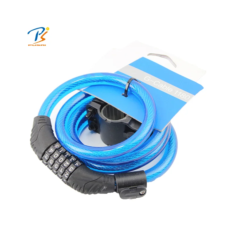 bulk sale durable 4 digital bicycle cable lock with bracket