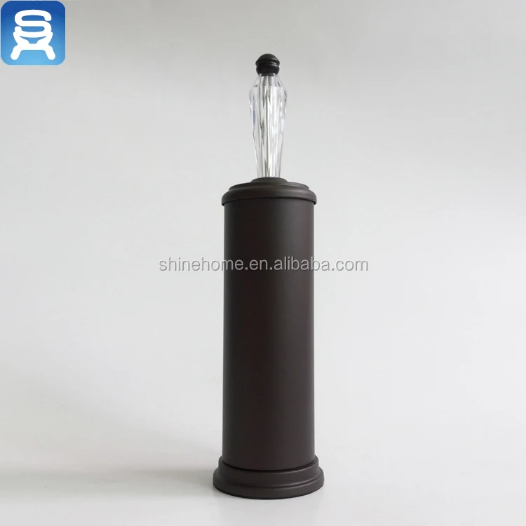 
bathroom accessory metal hotel toilet bowl brush holder bronze plated antique style 