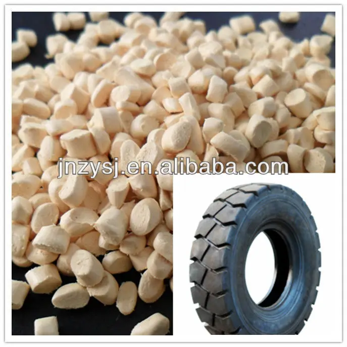 Yellow lead oxide granules form compound masterbatch for EPDM or SBR tyres or conveyor belt