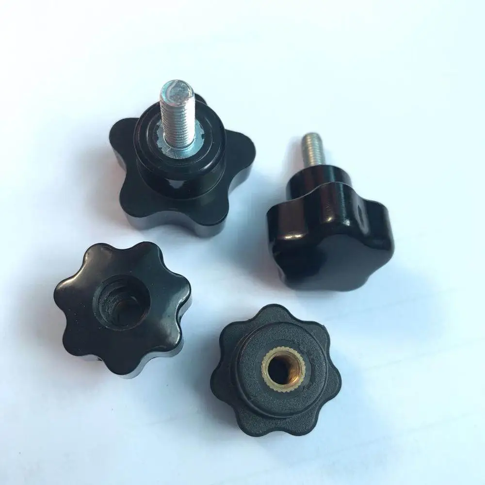 BT.100208 pylome star knobs Bakelite knobs with brass parts