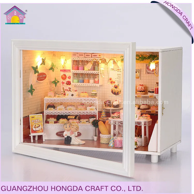 Доступный со светом и музыкой миниатюрные куклы дом импорт развивающие