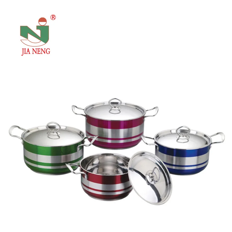 Africa hot selling 8pcs stainless steel cookware set / casserole pot /cooking pot