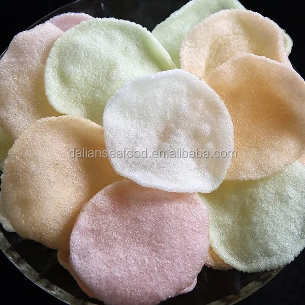 
Colored Prawn Cracker with Origin China Dried Shrimp Chips 