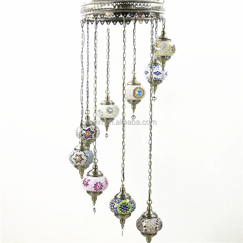 handmade Mosaic Art single Turkish Lamps Chandelier CC9M01