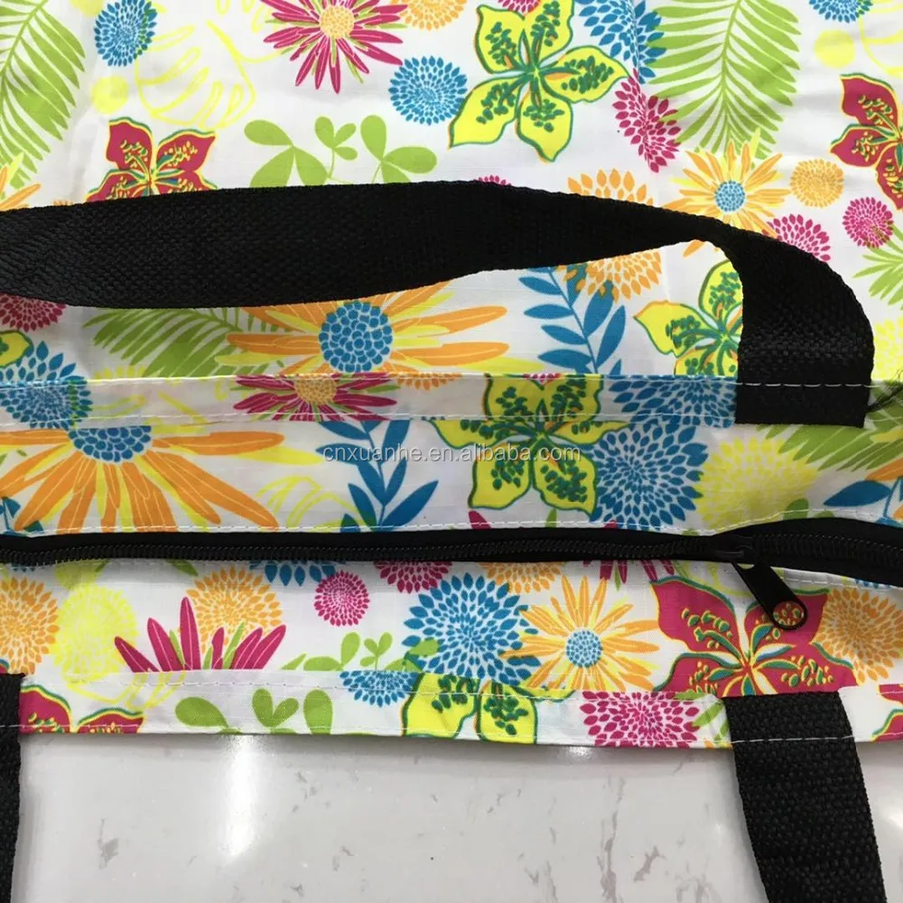 2024 wholesale waterproof reusable grocery shopping bag handle foldable tote bag