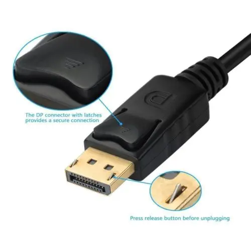  Кабель-переходник Displayport DP папа-HDTV DVI VGA мама 1080P 3 в 1