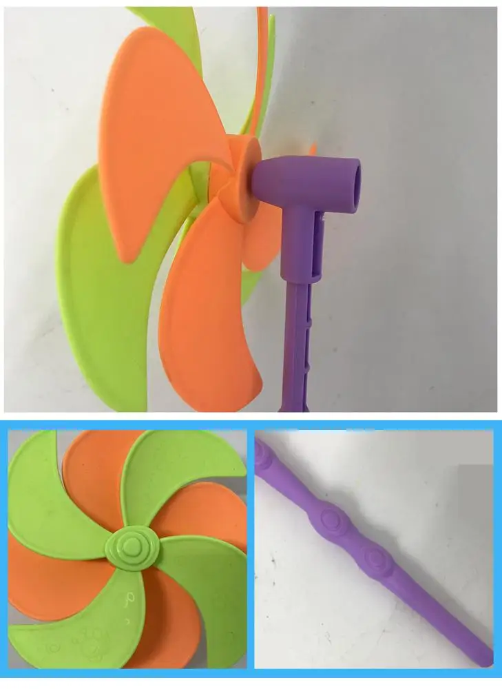 Colourful beach windmills plastic toy windmill for kids