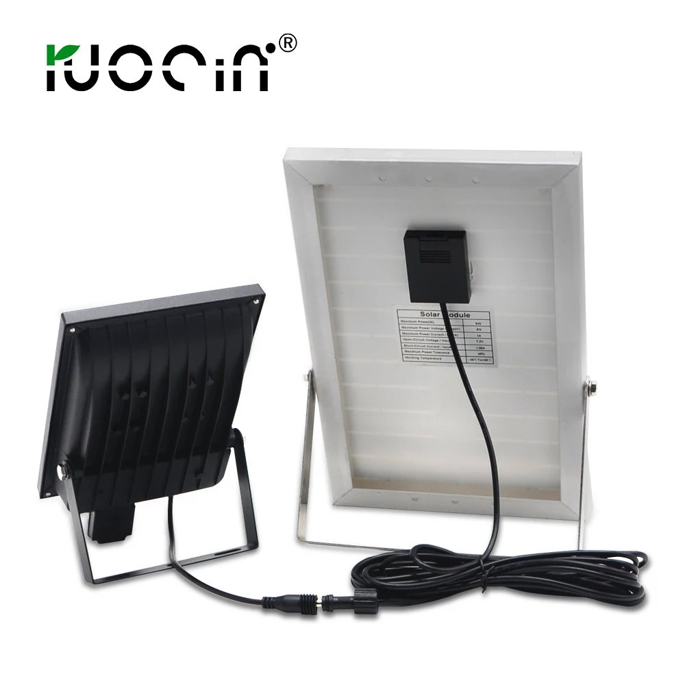 6 W solar panel 6000mah rechargeable outdoor LED solar motion sensor lamp