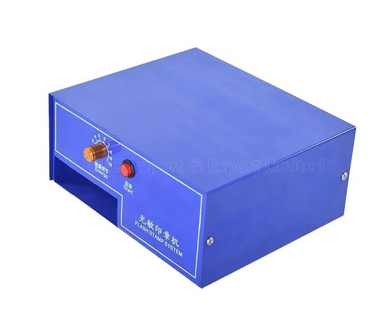 GED Low Price Photosensitive Portrait Self-Inking Flash Stamp Maker Blue Color Wedding Seal Engraving Machine