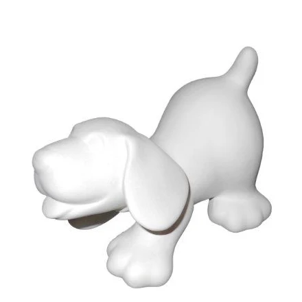 Неокрашенная и неглазурованная керамическая собака Лабрадор бисквит