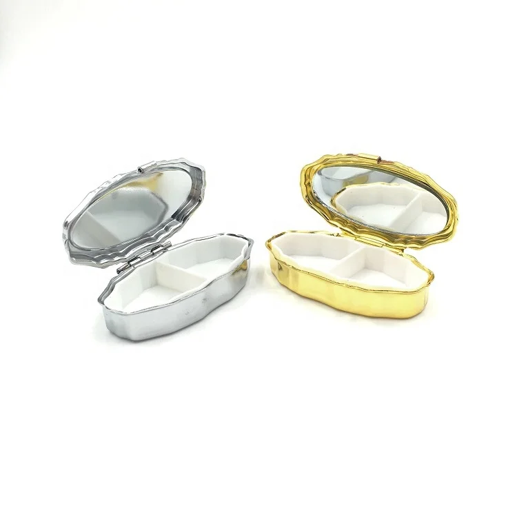 OEM oval metal mini Pill boxes DIY Medicine Organizer Container Medicine Case