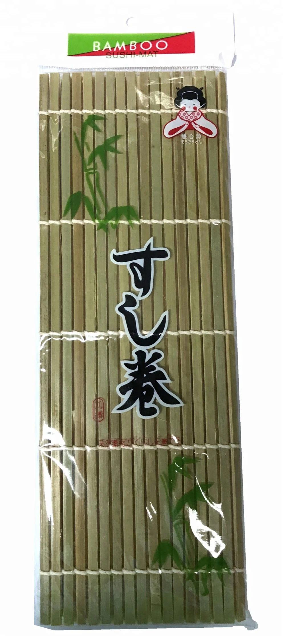 Japanese green white Sushi making Bamboo Mat roll 24cm