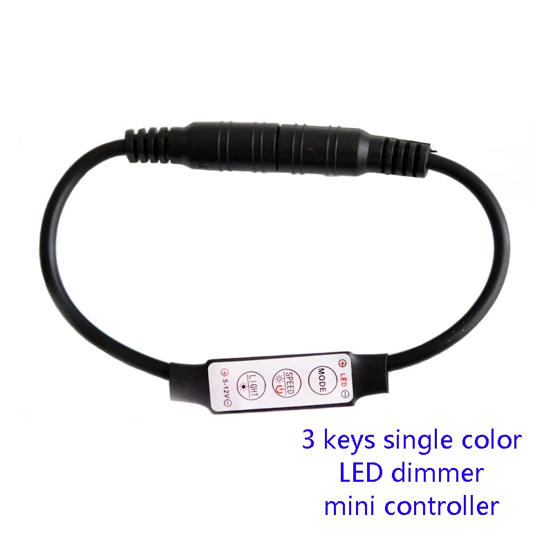 Регулятор яркости для светодиодной ленты 3528 5050, 12 В постоянного тока, 3 клавиши, Одноцветный