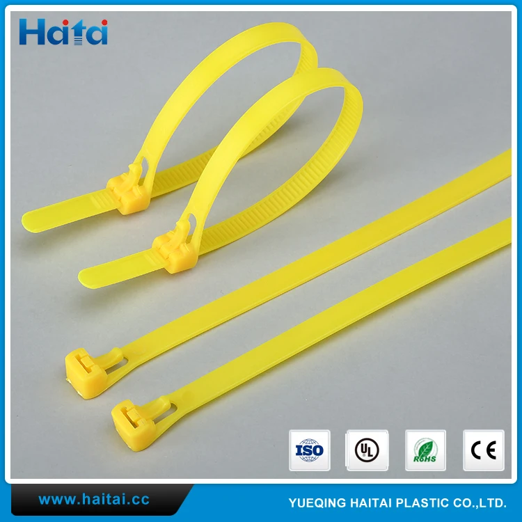 Haitai Hot Sale Nylon Cable Ties Manufacturer Colorful Quick Releasable Plastic Tie