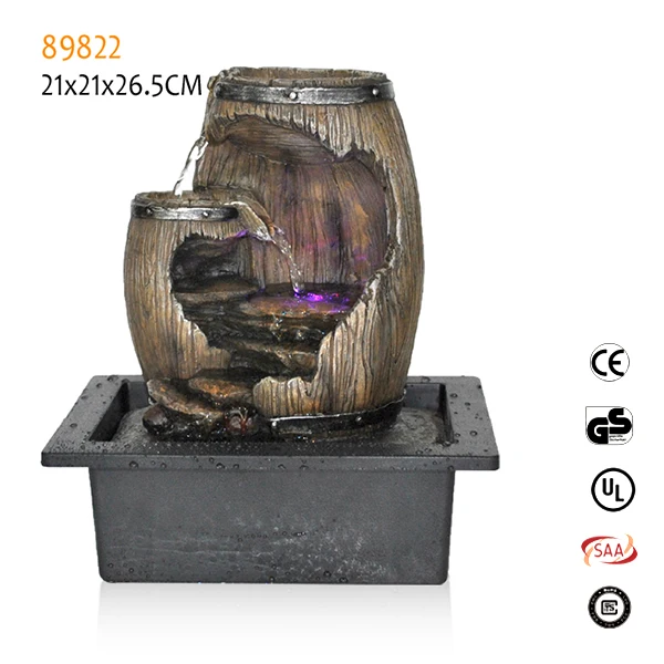 
Handmade wholesale garden plants in resin water indoor tabletop fountains 