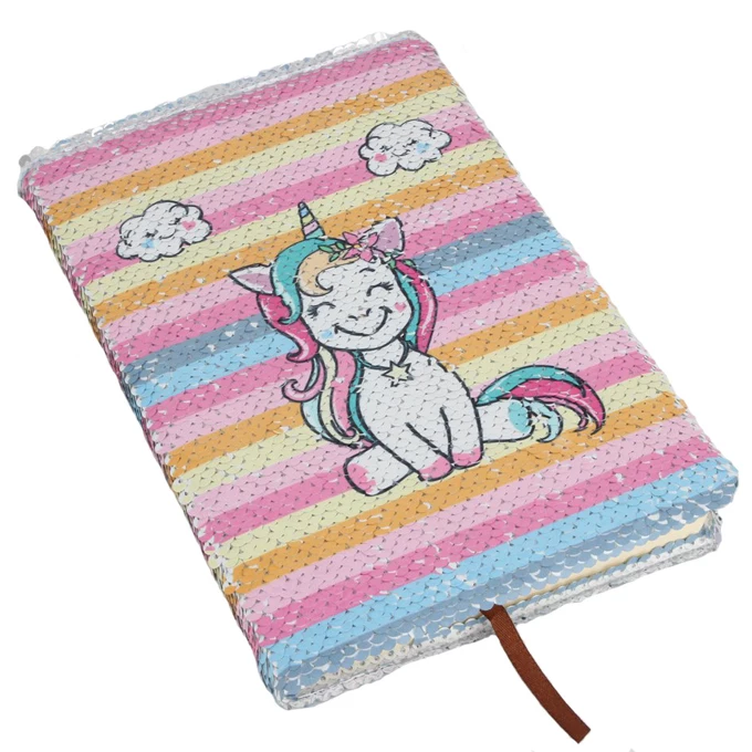 Mermaid Sequins Office Supplies Diary Book Copybook Unicorn Notebook
