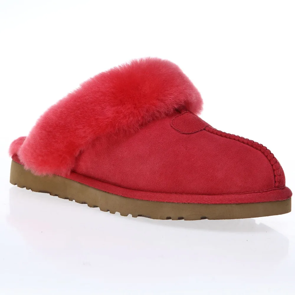 CF-195 Women Warm Winter Women Slippers Indoor Shoes Factory Cow Leather Winter and Lining Sheepskin EVA Plush TPR CN;JIA VAA