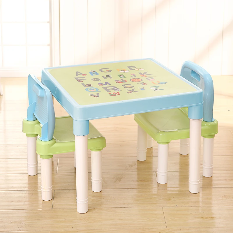 wholesale low prices plastic kids tables and chairs set