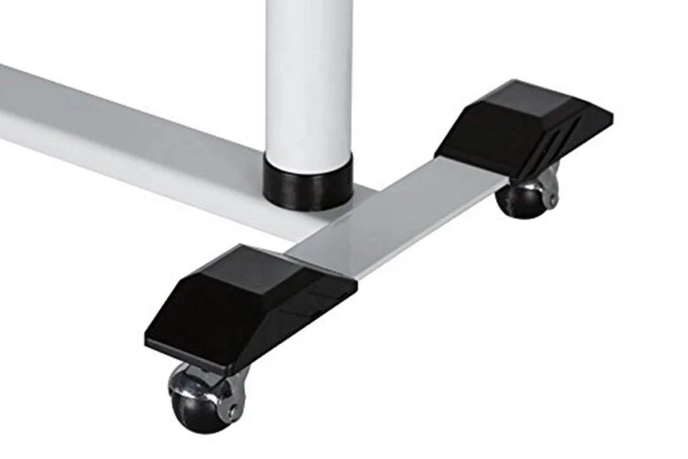 Office lifting desk height adjustable table laptop with wheel for bedroom furniture Tempered glass