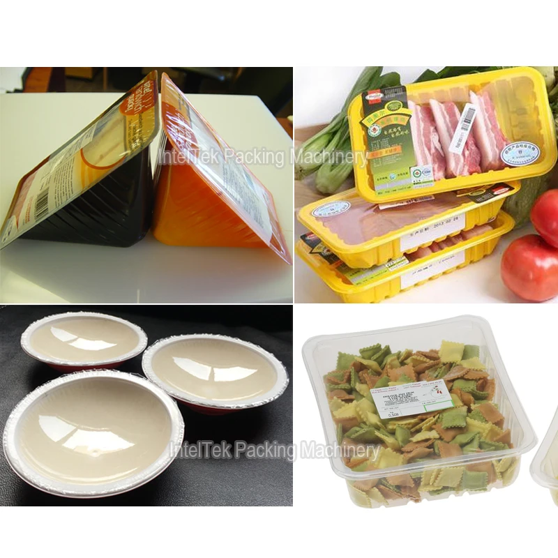 Pasta Fruit Vegetable Seafood Sandwich Tray Vacuum Nitrogen MAP Packing Machine