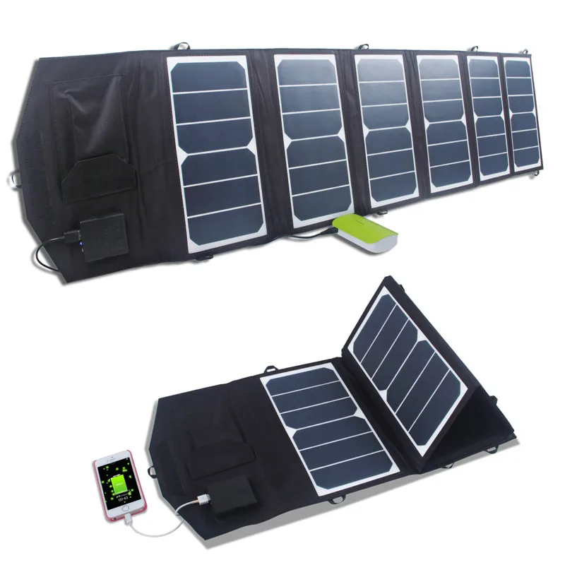 
Portable 39W Portable Sunpower Folding Solar Panel Charger with dual voltage controller Outdoors 