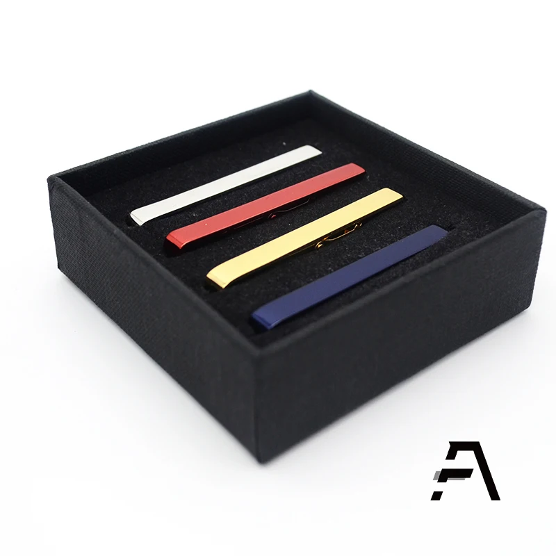 Простой простой Гладкий зажим для галстука Набор для галстука для мужчин