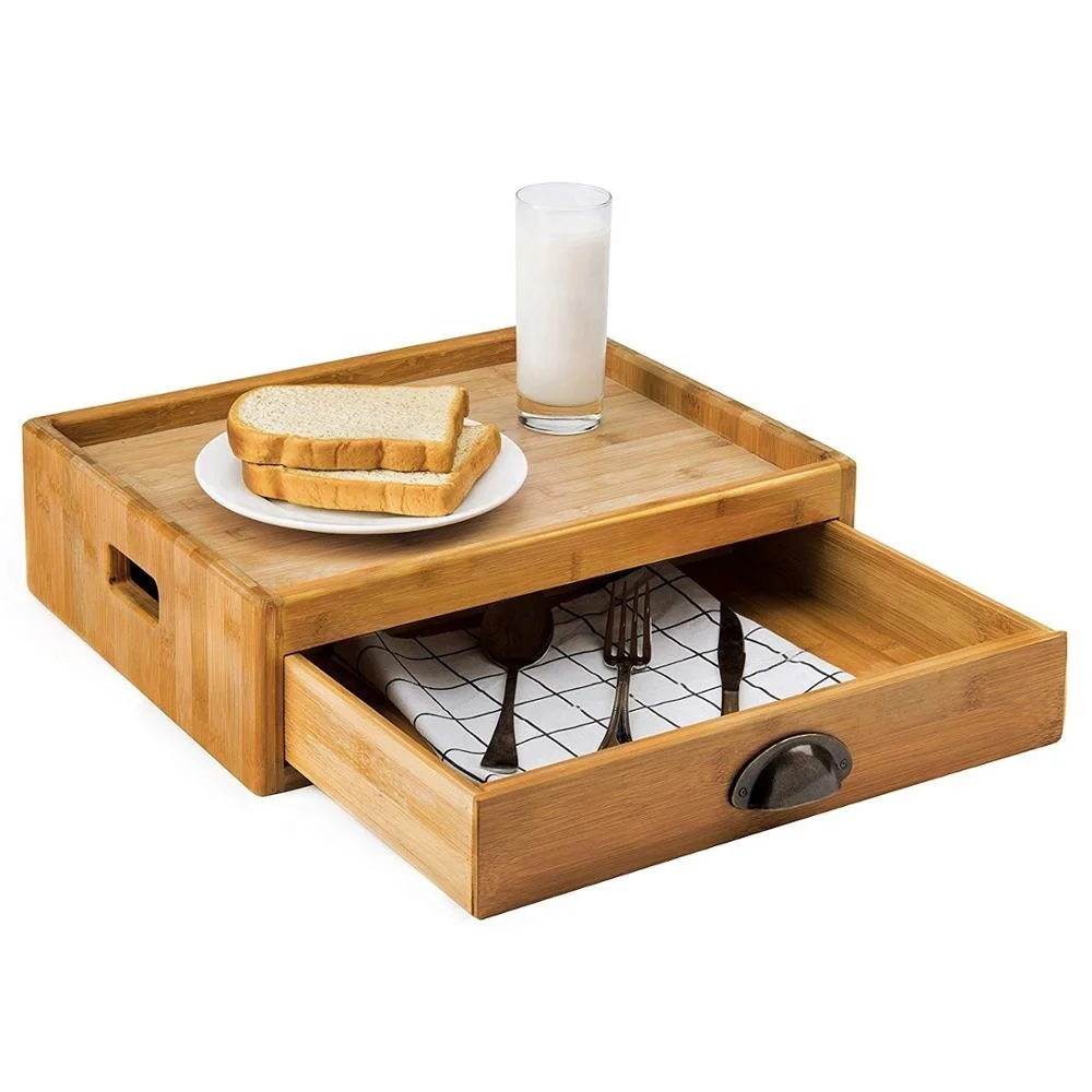 2021 new products Good wooden tray cutlery silverware tray
