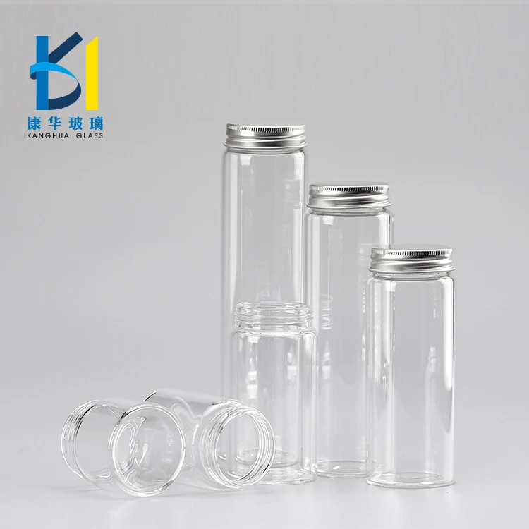 Large Capacity Clear Glass vial 150 ml Glass Vial For Candy 50ml 80ml