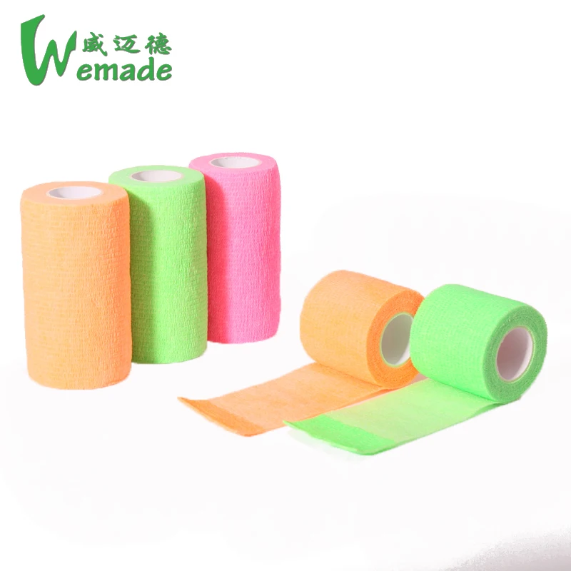 Elastic Non Woven Cohesive Bandage for Sports, First Aid Medical, Wrist, Ankle Sprains, Swelling and Vet Wrap Adhesive Bandage