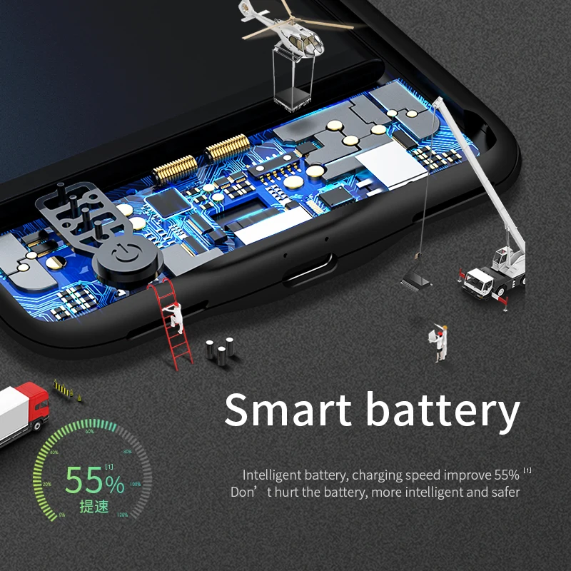 
Joyroom 2800mAh Slim Power Battery Phone Case for iPhone 8 7 Support 3.5mm earphone 